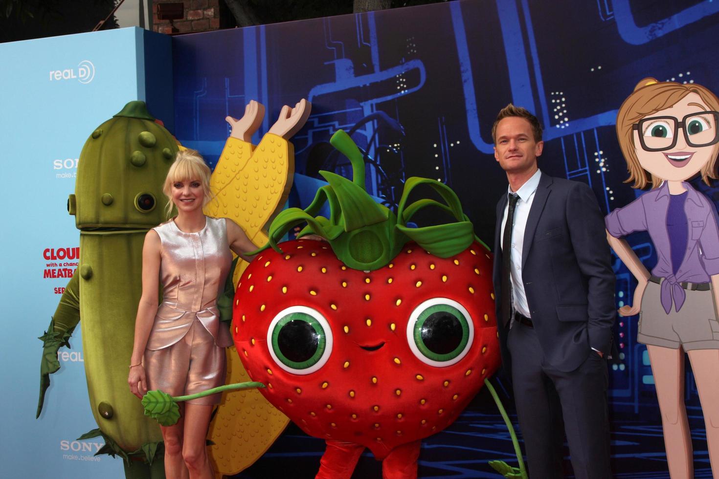 LOS ANGELES - SEP 21 - Anna Faris, Neil Patrick Harris at the Cloudy With A Chance of Meatballs 2 Los Angeles Premiere at Village Theater on September 21, 2013 in Westwood, CA photo