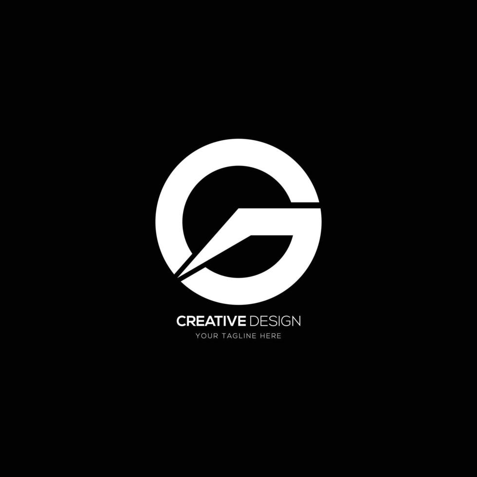 Creative letter C G circle shape logo vector