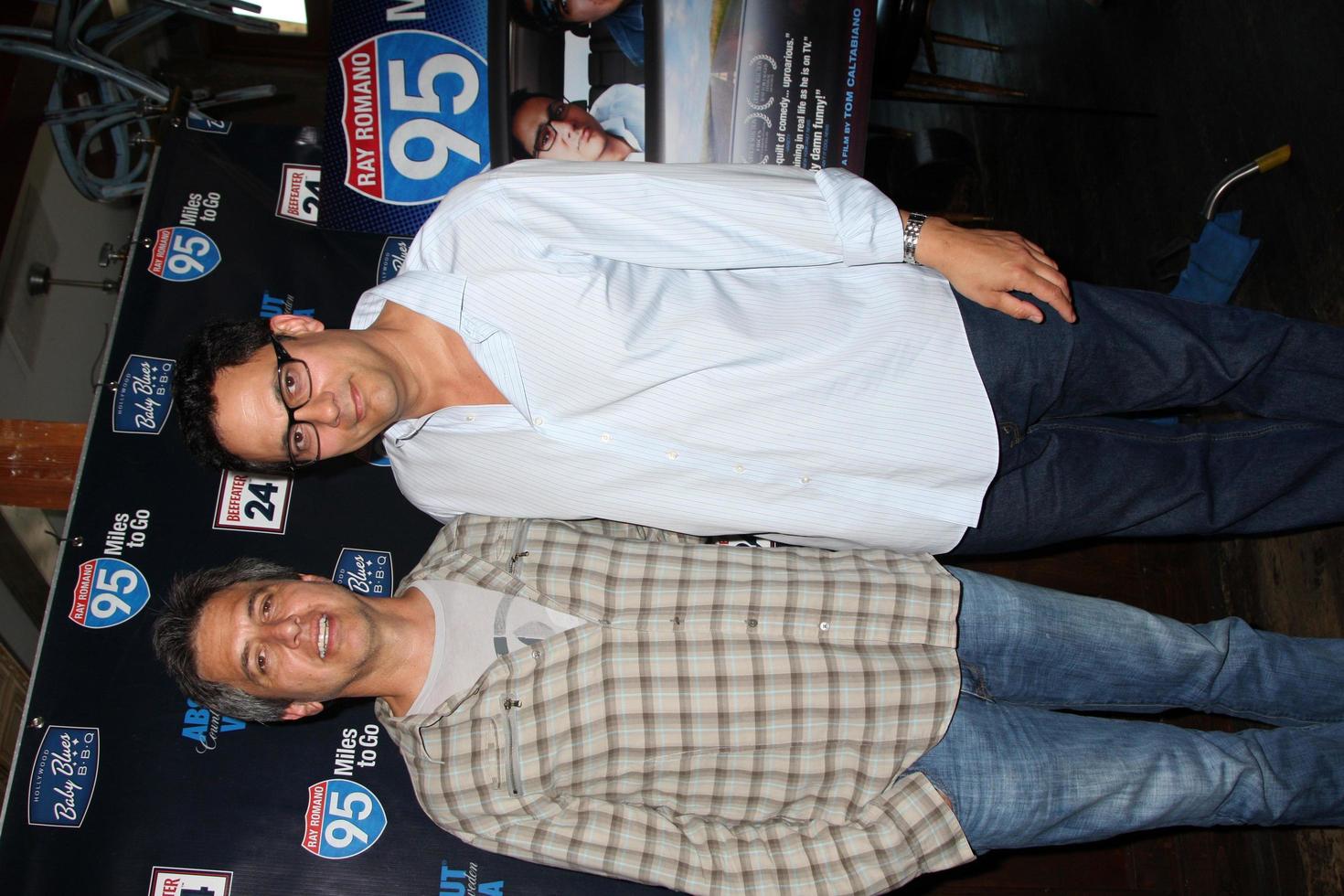 LOS ANGELES - MAY 31 - Ray Romano, Tom Caltabiano celebrating the DVD release of 95 Miles to Go at Baby Blues BBQ Resturant on May 31, 2012 in Hollywood, CA photo