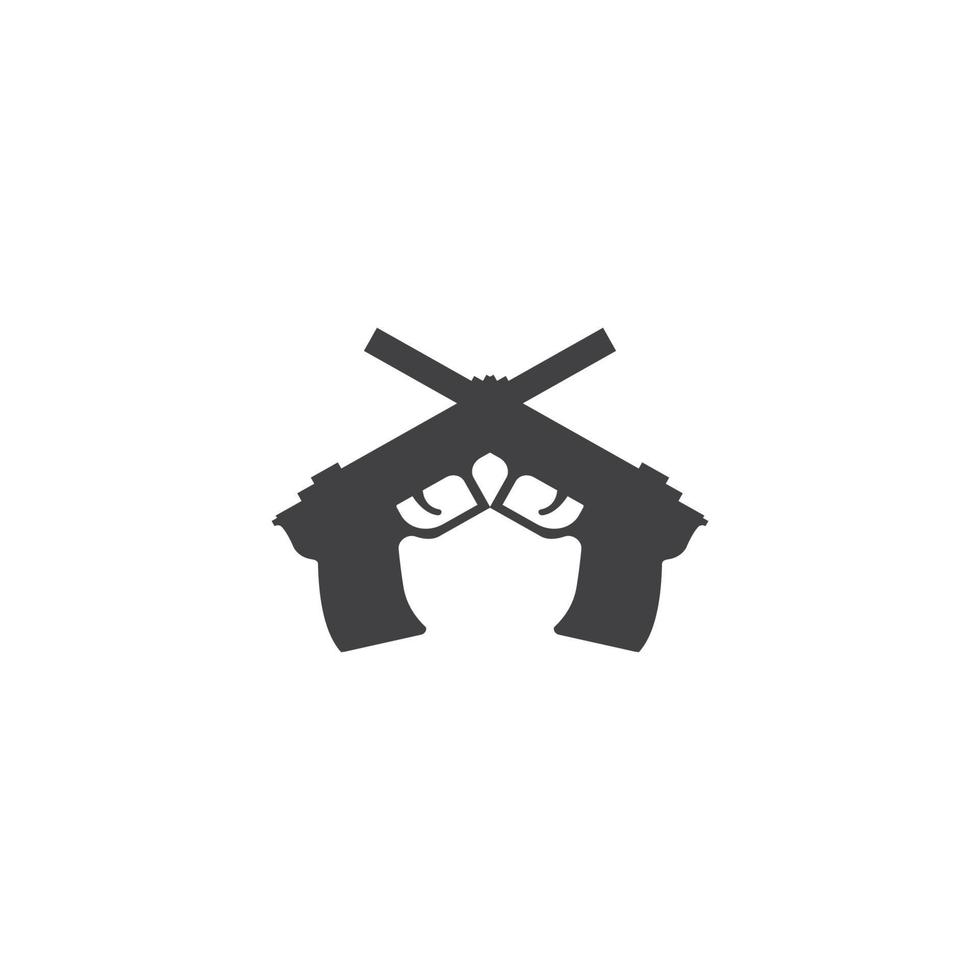 icono de vector de plantilla de ilustración de pistola