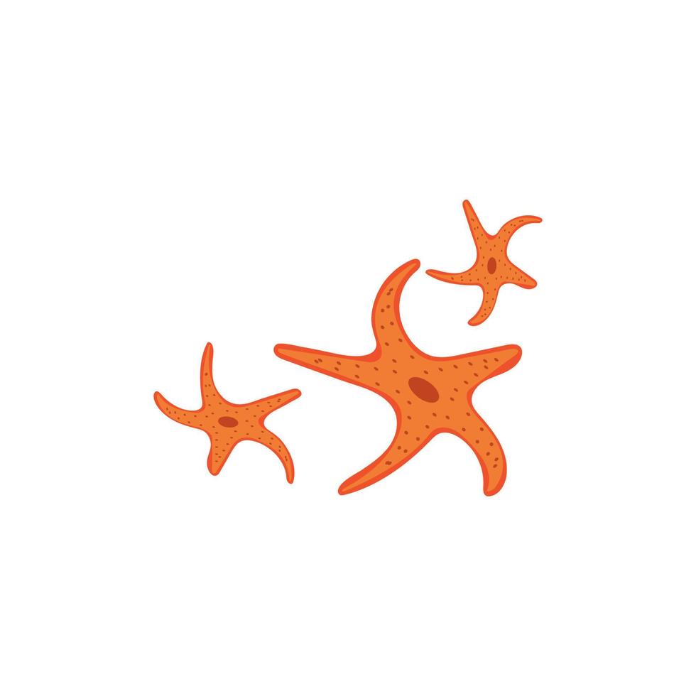 diseño de ilustración de icono de vector de estrella de mar