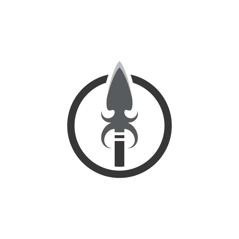 Spear vector illustration icon Template