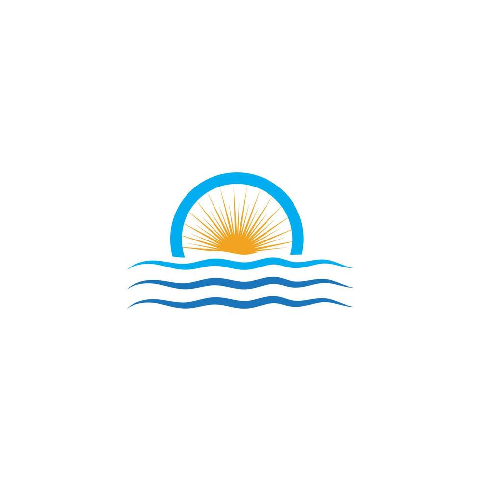 diseño de vector de icono de onda de agua