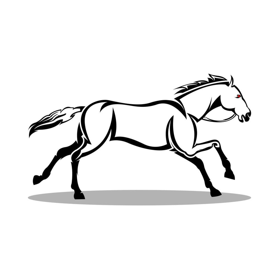 Strong horse logo illustration vector