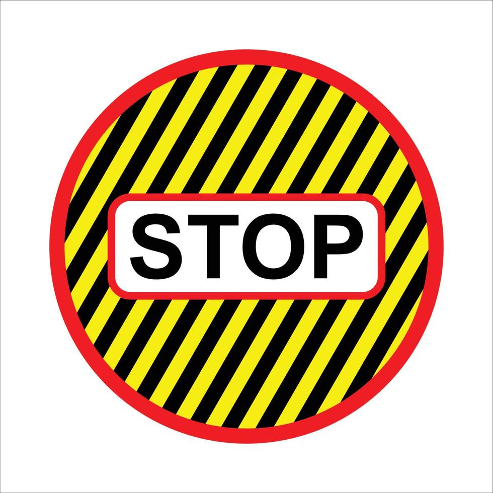 simple stop symbol or icon vector