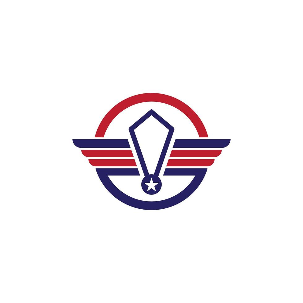 wing Falcon Logo Template vector