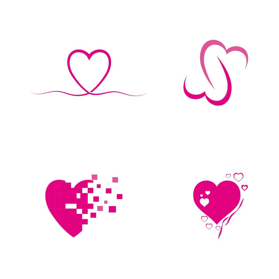 diseño de ilustración de vector de amor de belleza