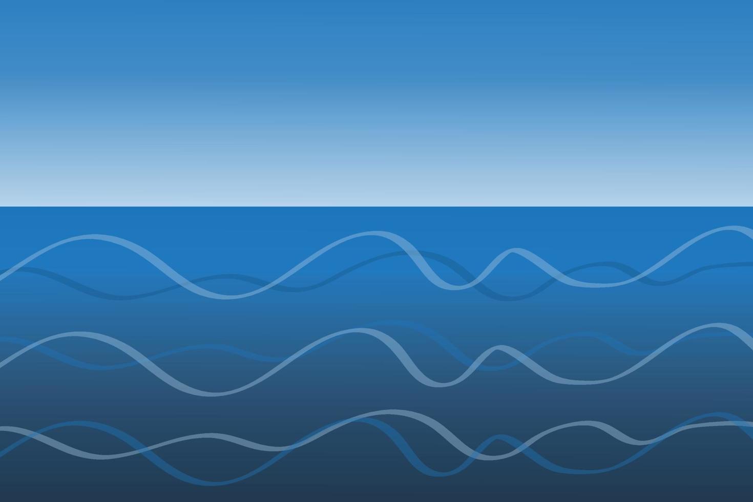 sea or beach abstract background in blue gradient color vector