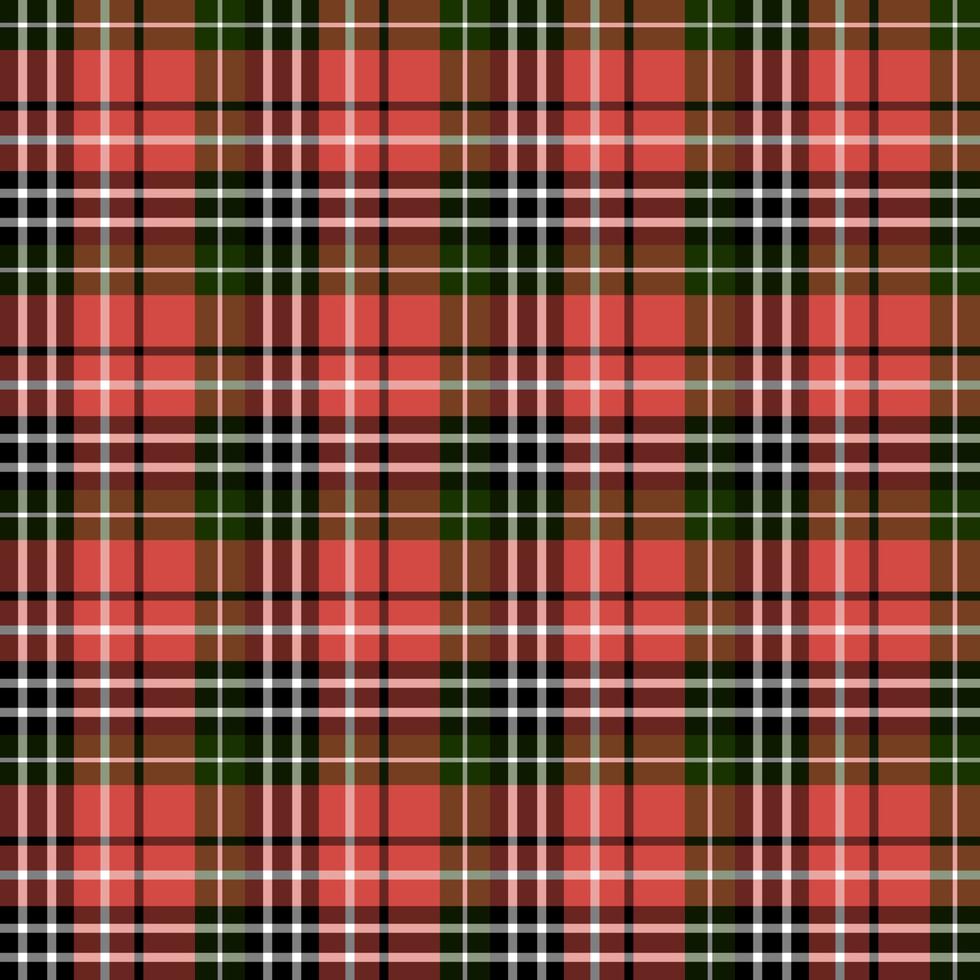 Seamless pattern in interesting black, white, red and dark green colors for plaid, fabric, textile, clothes, tablecloth and other things. Vector image.