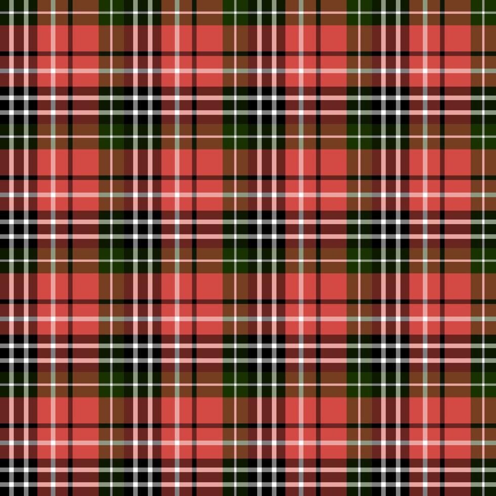 Seamless pattern in interesting black, white, red and dark green colors for plaid, fabric, textile, clothes, tablecloth and other things. Vector image.