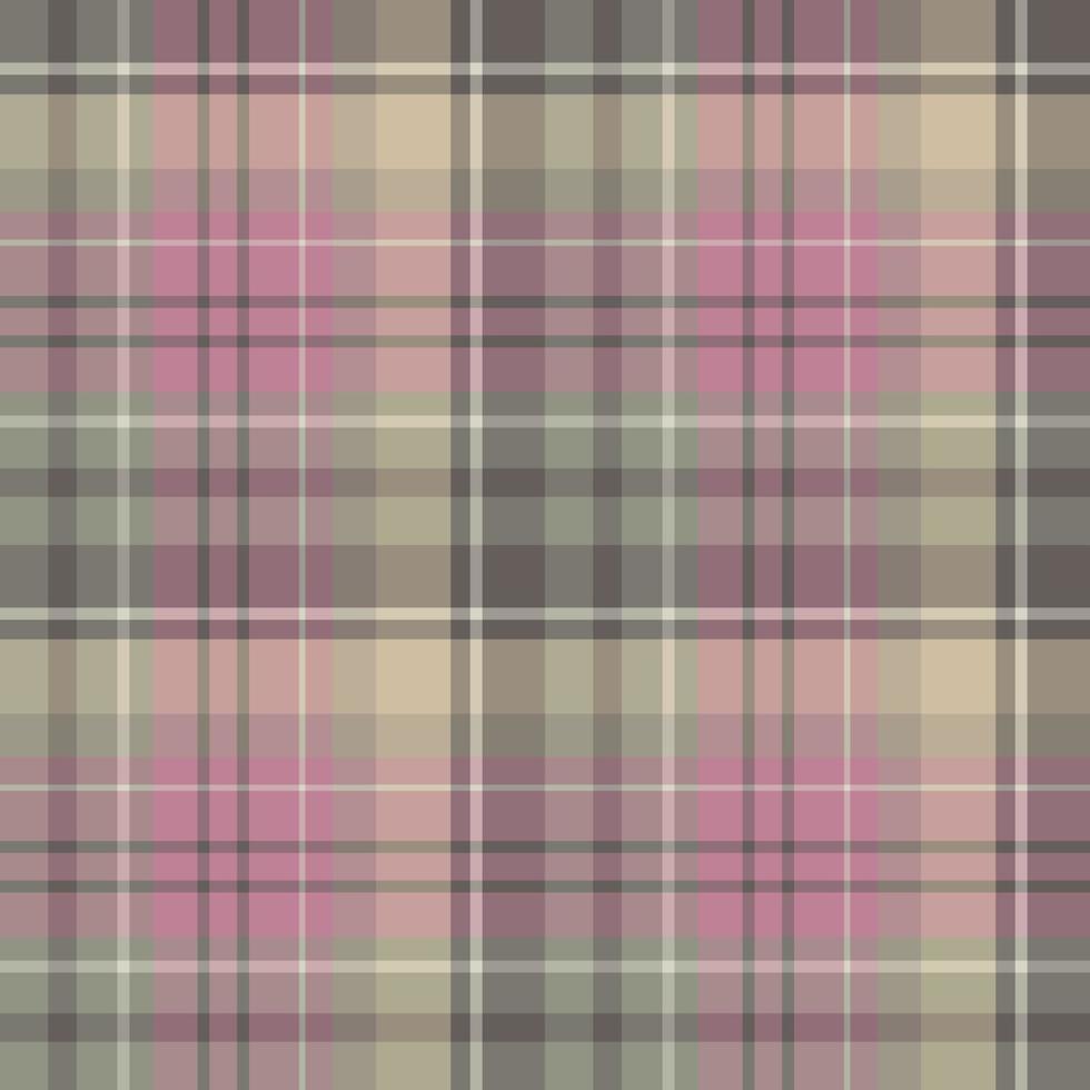 Seamless pattern in interesting pink, beige and light and dark gray colors for plaid, fabric, textile, clothes, tablecloth and other things. Vector image.