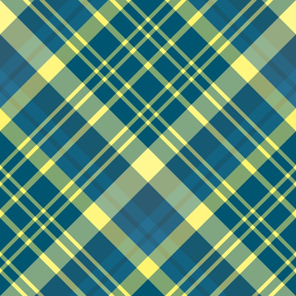 Seamless pattern in interesting creative yellow and dark blue colors for plaid, fabric, textile, clothes, tablecloth and other things. Vector image. 2