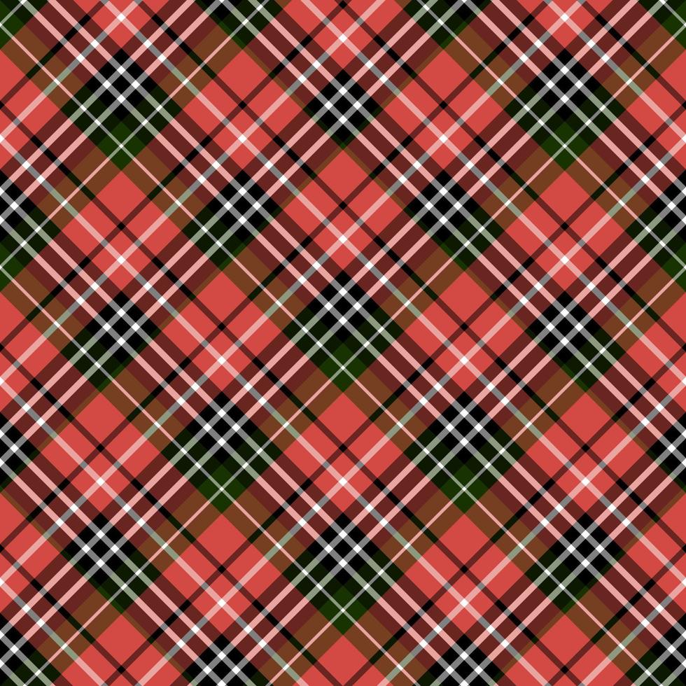 Seamless pattern in interesting black, white, red and dark green colors for plaid, fabric, textile, clothes, tablecloth and other things. Vector image. 2