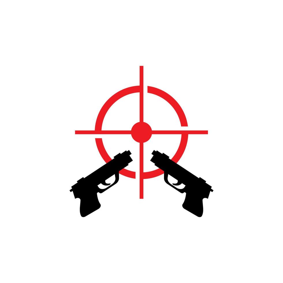 Gun Illustration Template vector icon