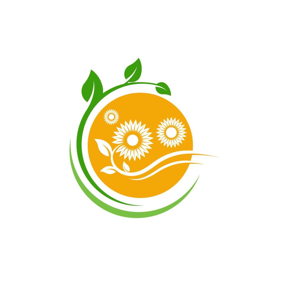 diseño de icono de vector de girasol