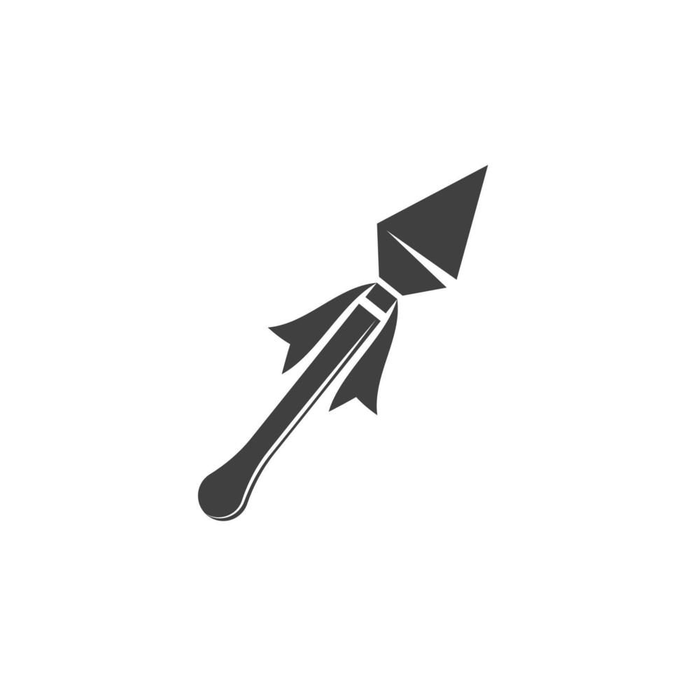 plantilla de icono de ilustración de vector de lanza