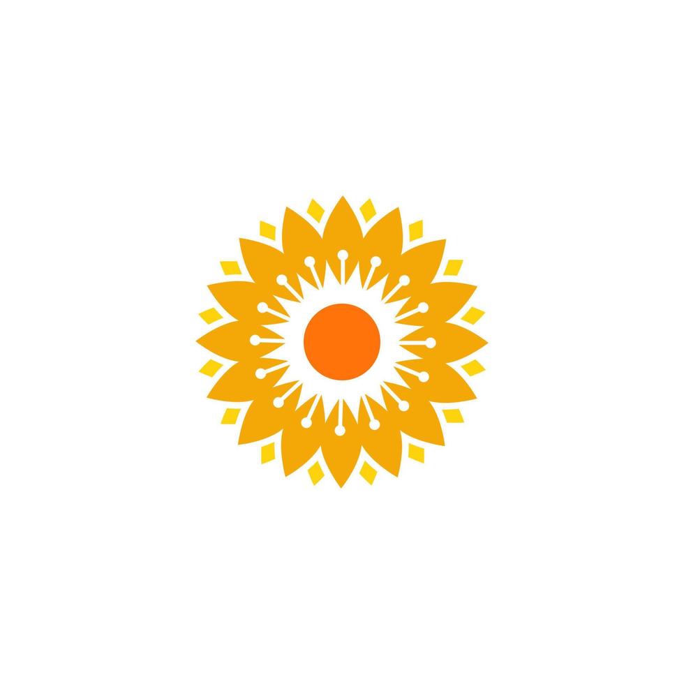 diseño de icono de vector de girasol