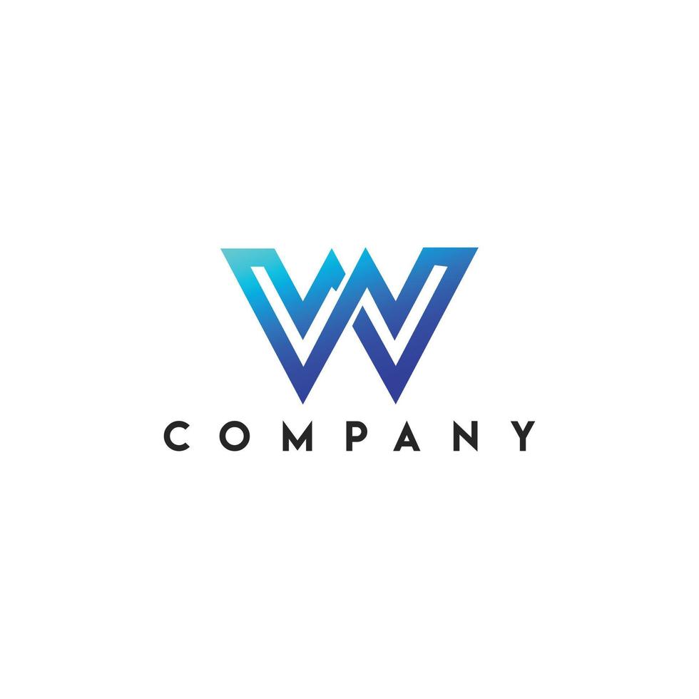 logotipo de weber, logotipo de la letra w vector