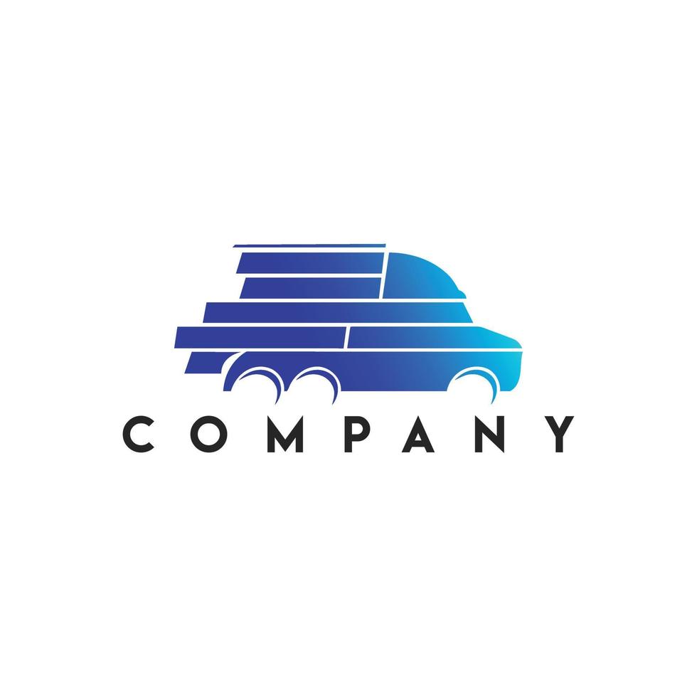 logotipo de camión de transporte, logotipo de camión de reparto vector
