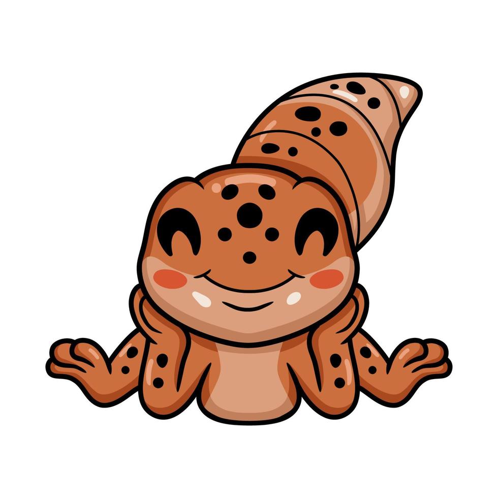 Cute leopard gecko cartoon character vector