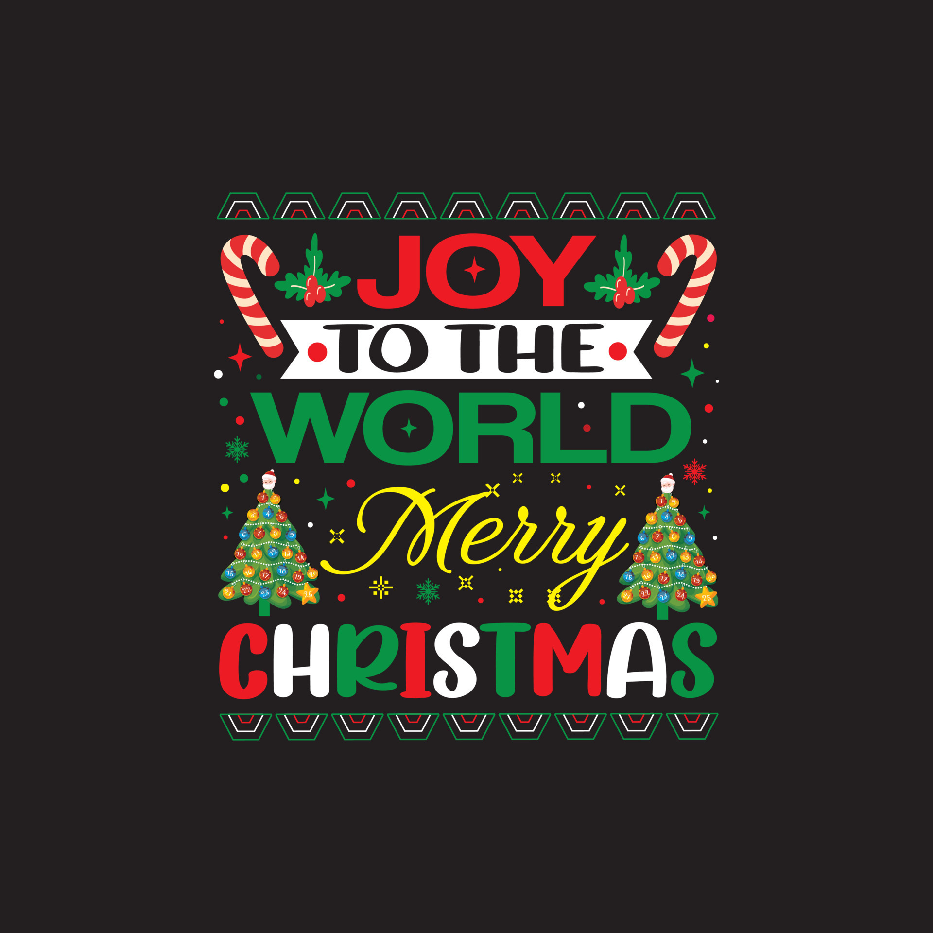 joy to the world merry christmas t shirt design 13210089 Vector Art at Vecteezy