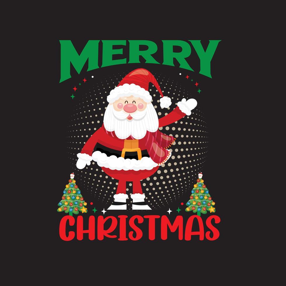 Merry christmas t shirt design vector