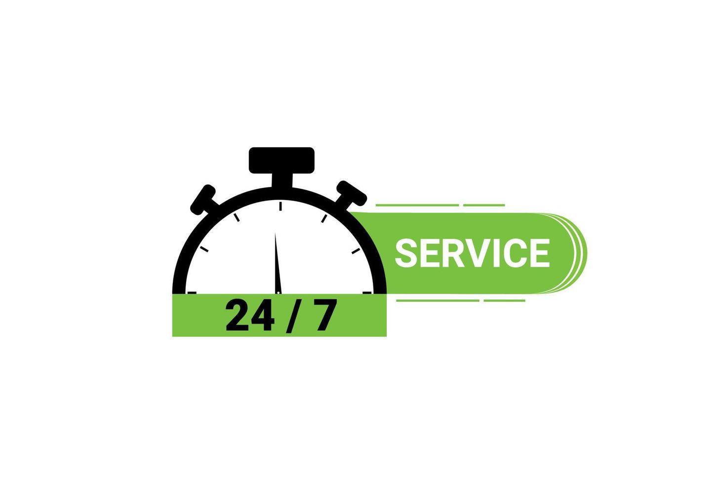 24 hour 7 day service vector eliment