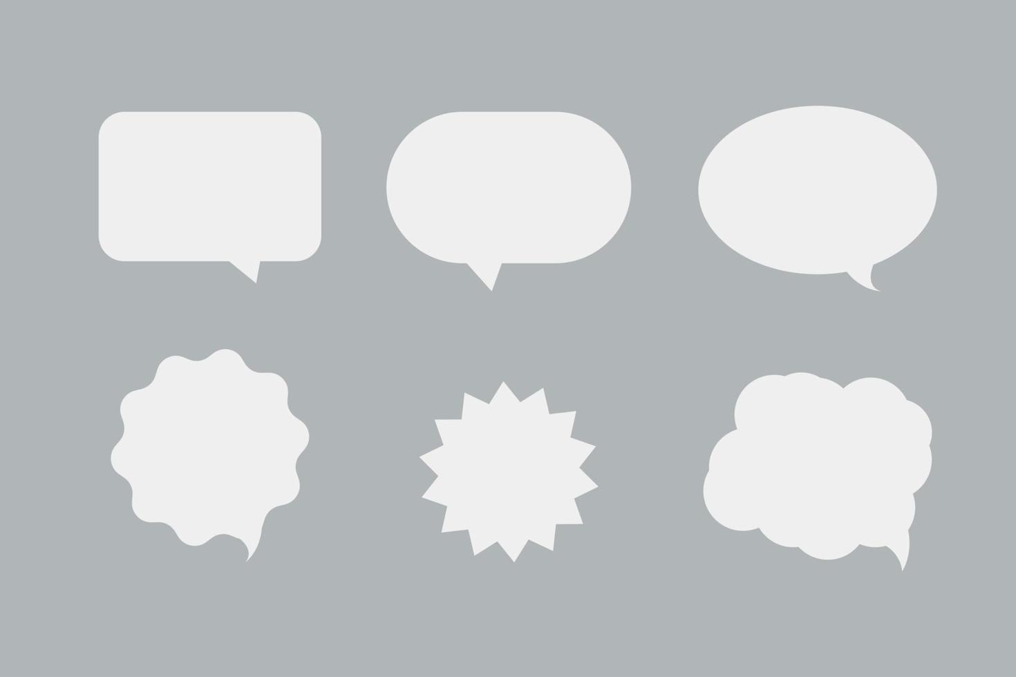 Paper speech bubbles collection pack. vector