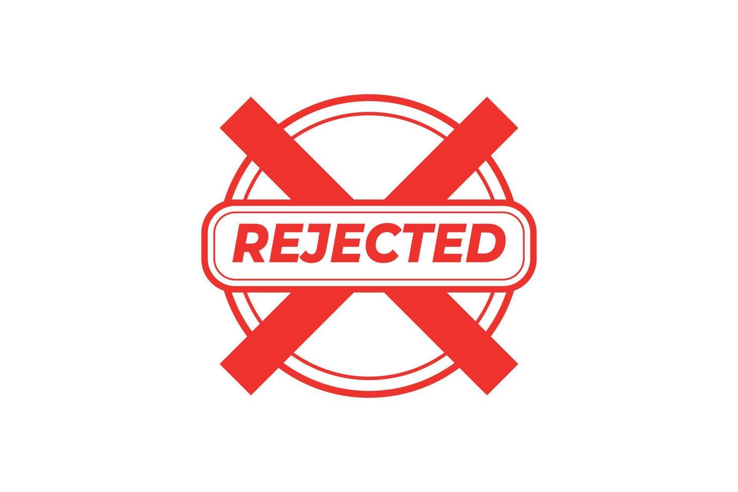 Rejected Vector eliment with Red icon