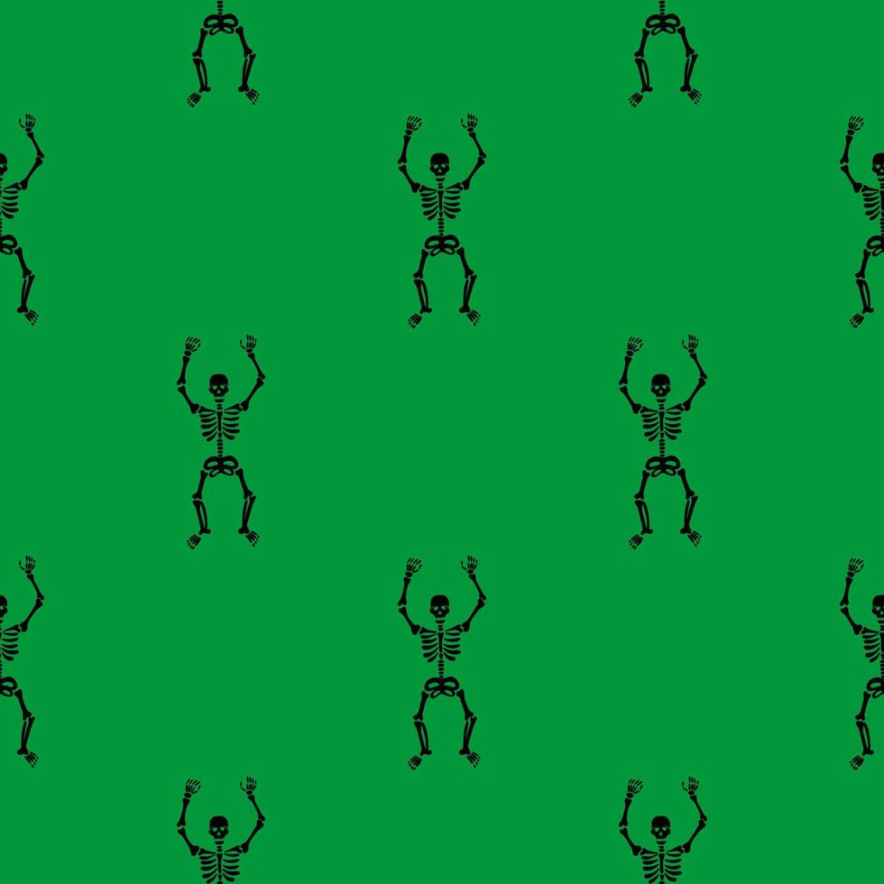 Skeleton seamless pattern vector