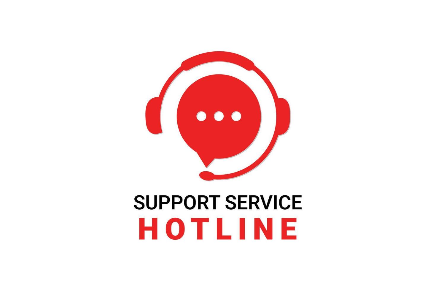 Hotline support centre and live chat background design with headphone. vector