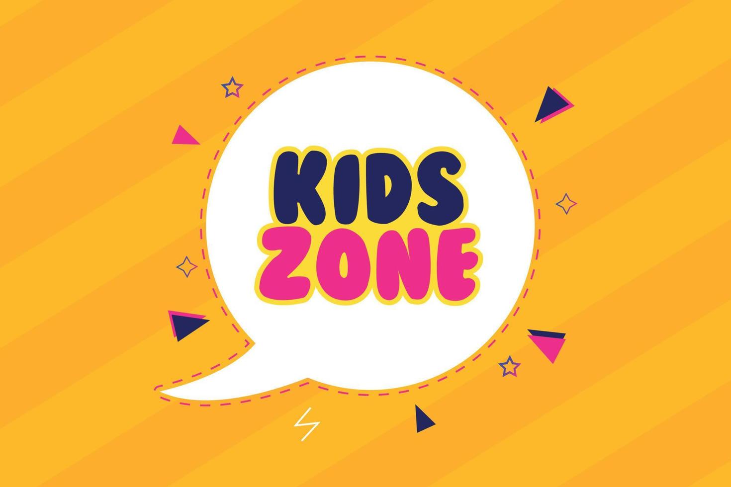 Kids zone comic style vector