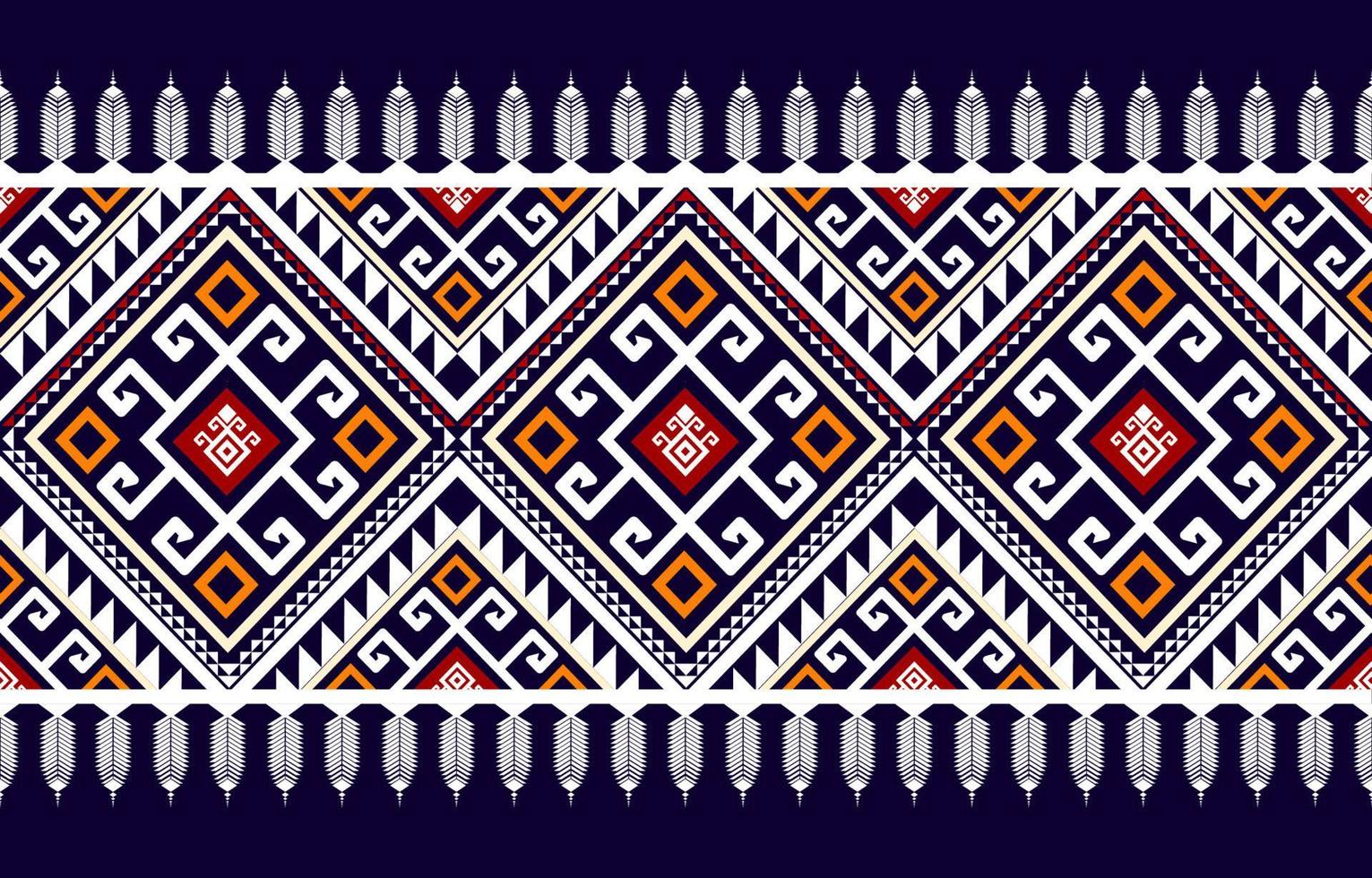 Warm tone abstract geometric ethnic pattern western, american indian onrental africa. for carpet,wallpaper,clothing,wrapping,batik,fabric,tile, backdrop,Vector illustration. embroidery style. vector