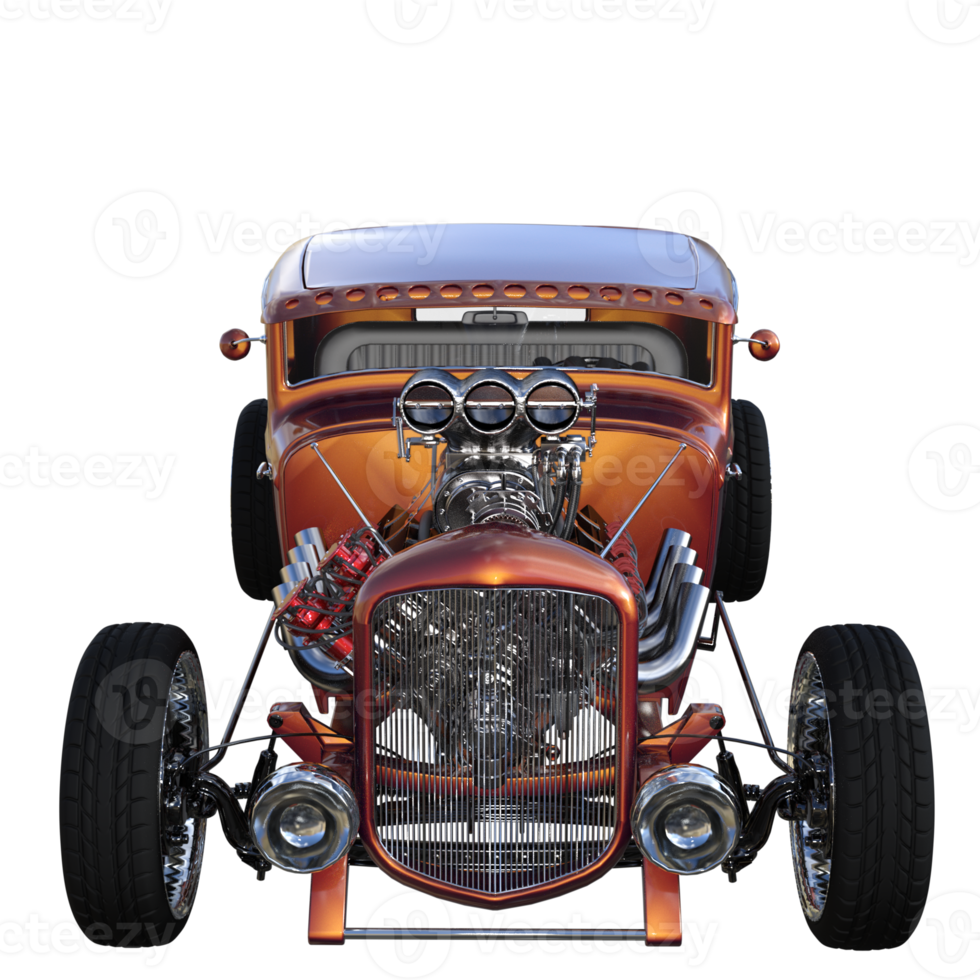 Hot rod 3d rendering png