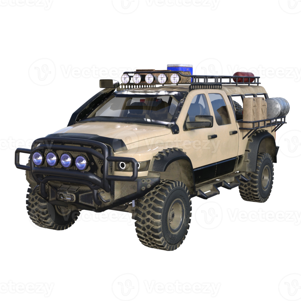 Safari truck 3d rendering png