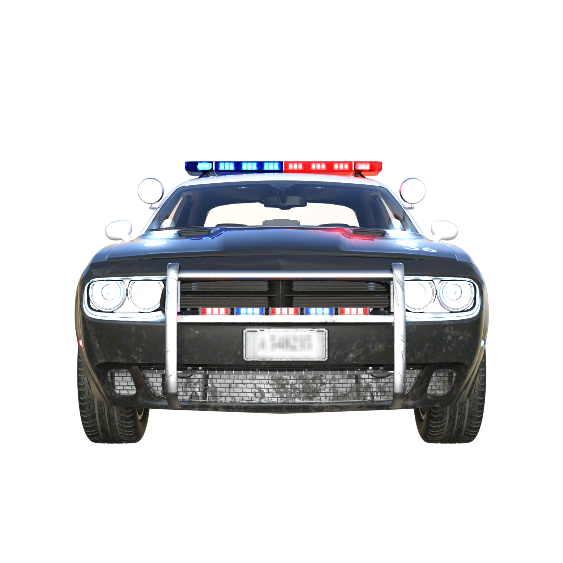 voiture de police rendu 3d 13210292 PNG