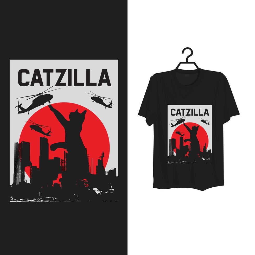 Cat t shirt template design. vector