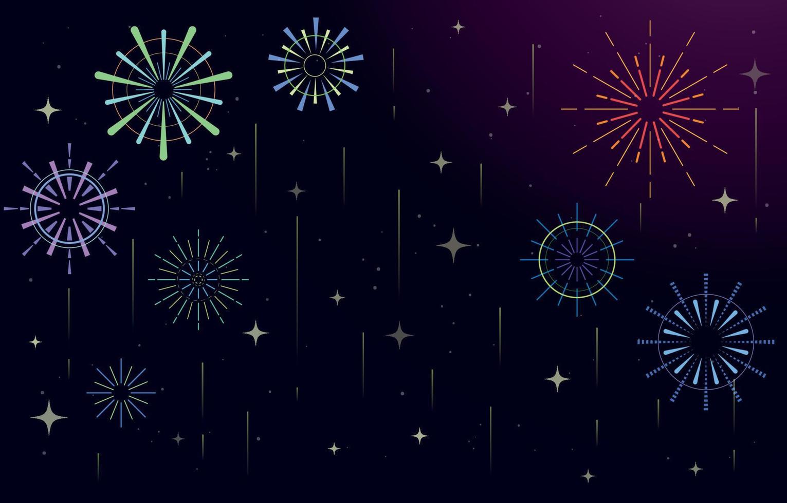 Colorful Firework Background vector