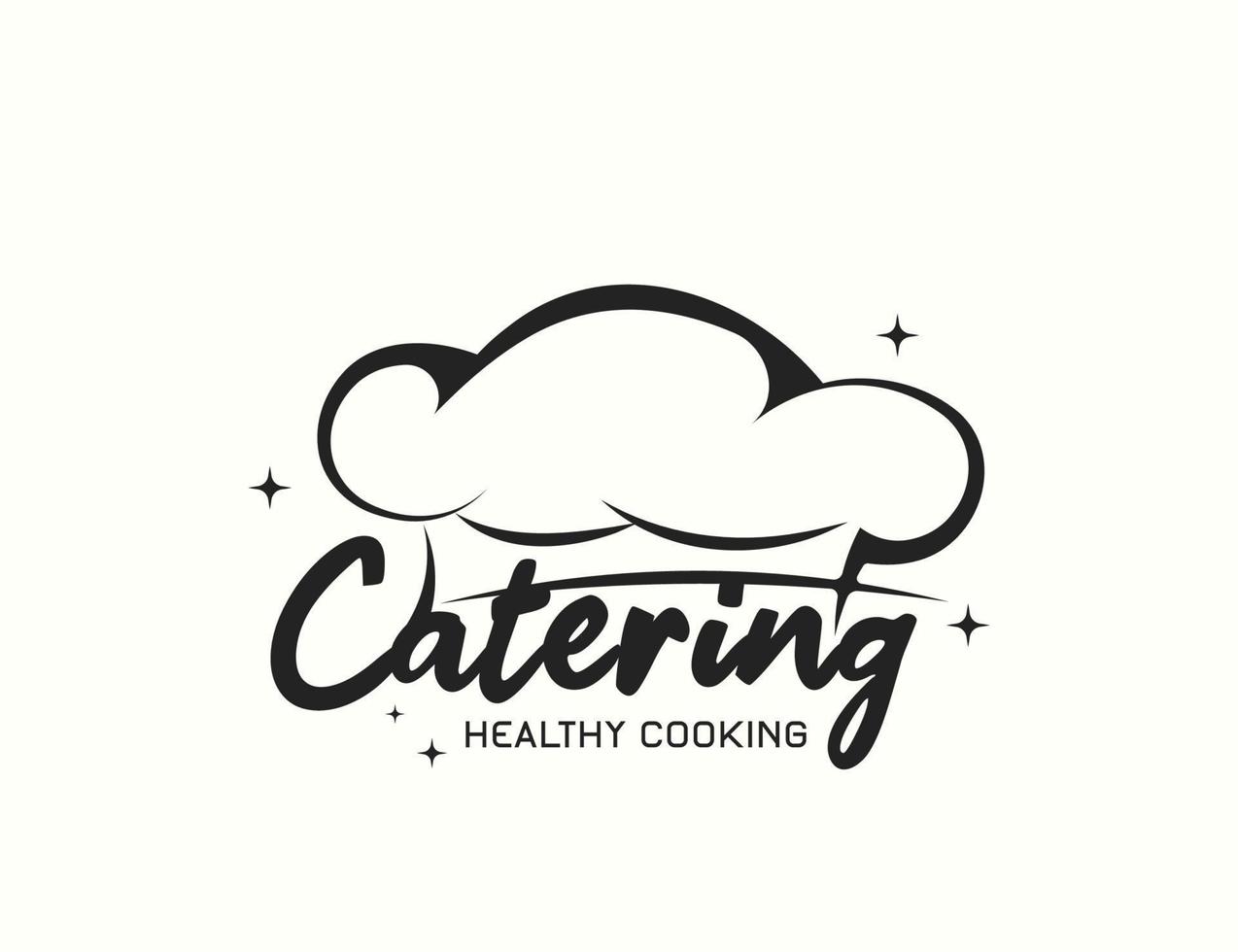 Catering chef logo design template vector