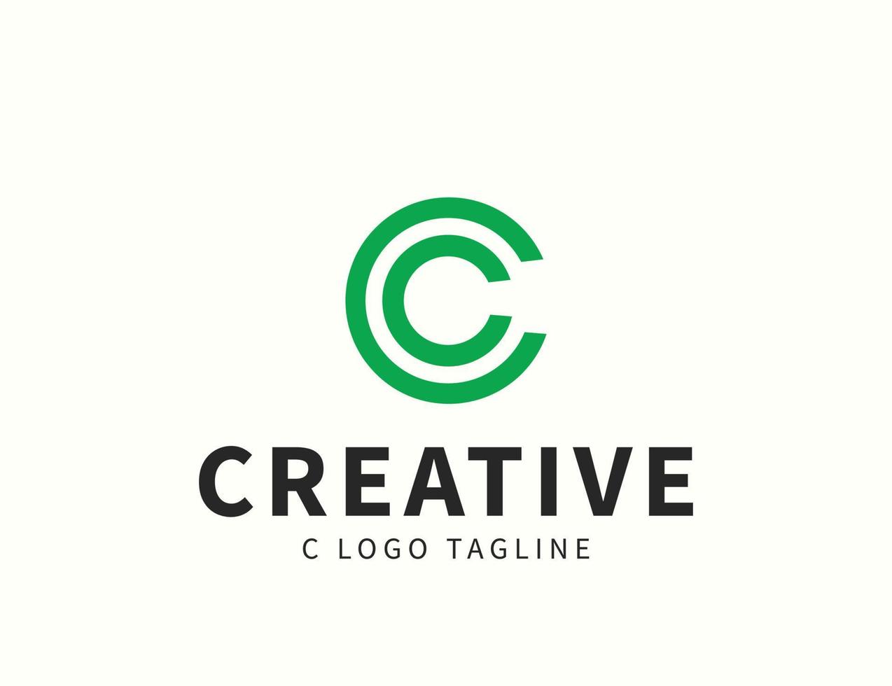 C letter logo design template vector