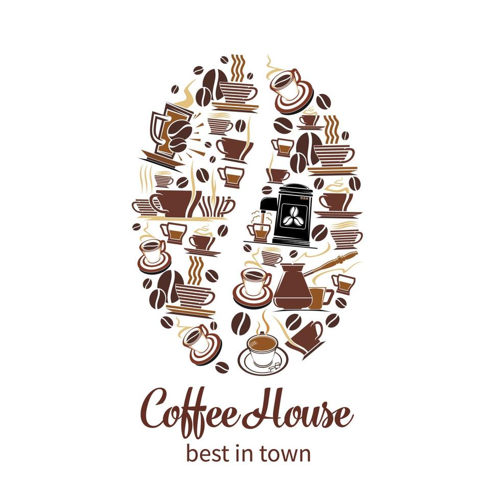 Vector coffeehouse cafe and coffee poster