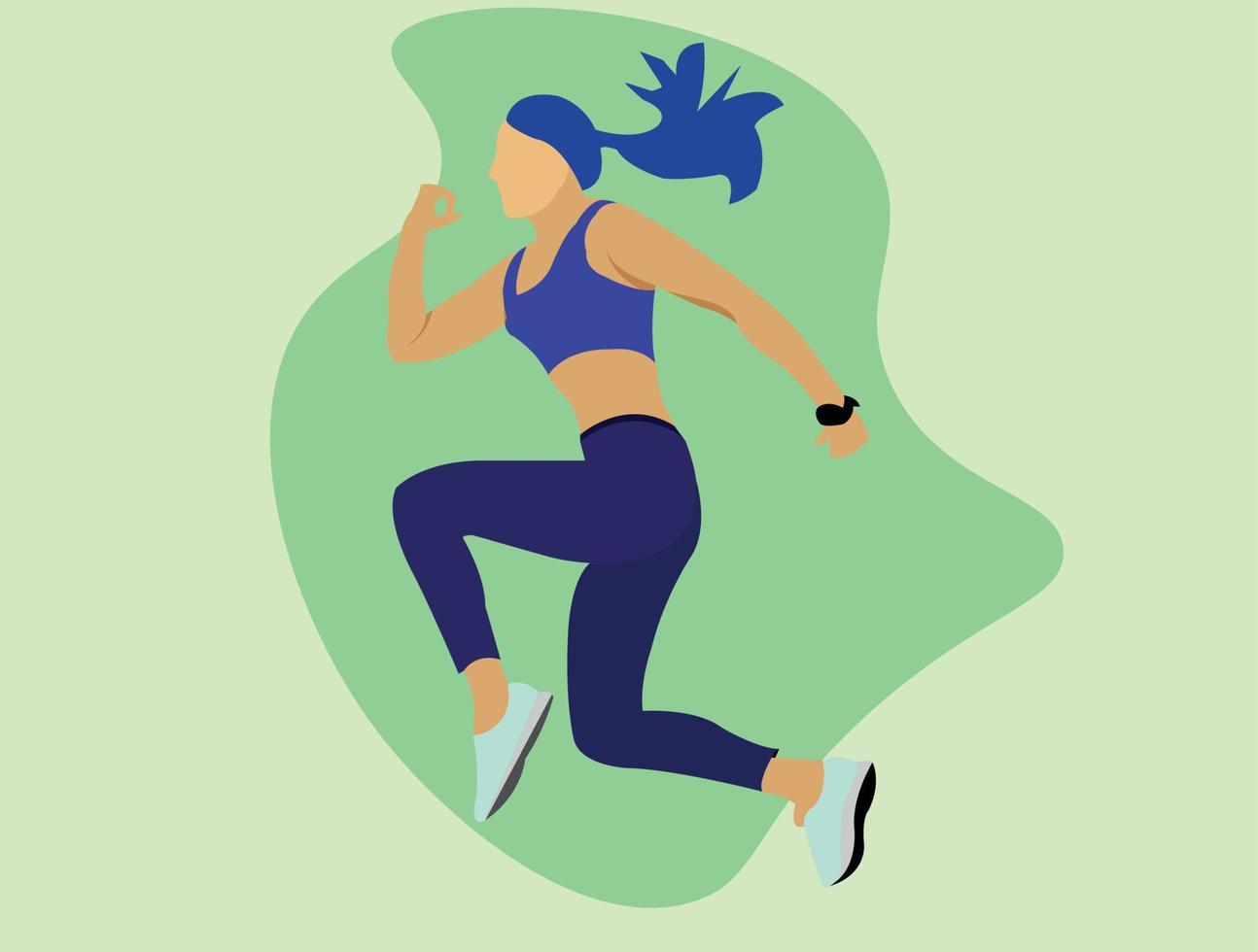 Girl Workout Flat Illustration Free Vector Download