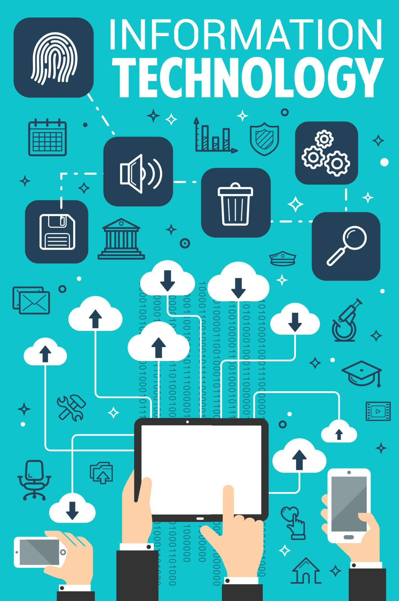 Information technology web internet vector poster 13210634 Vector Art ...