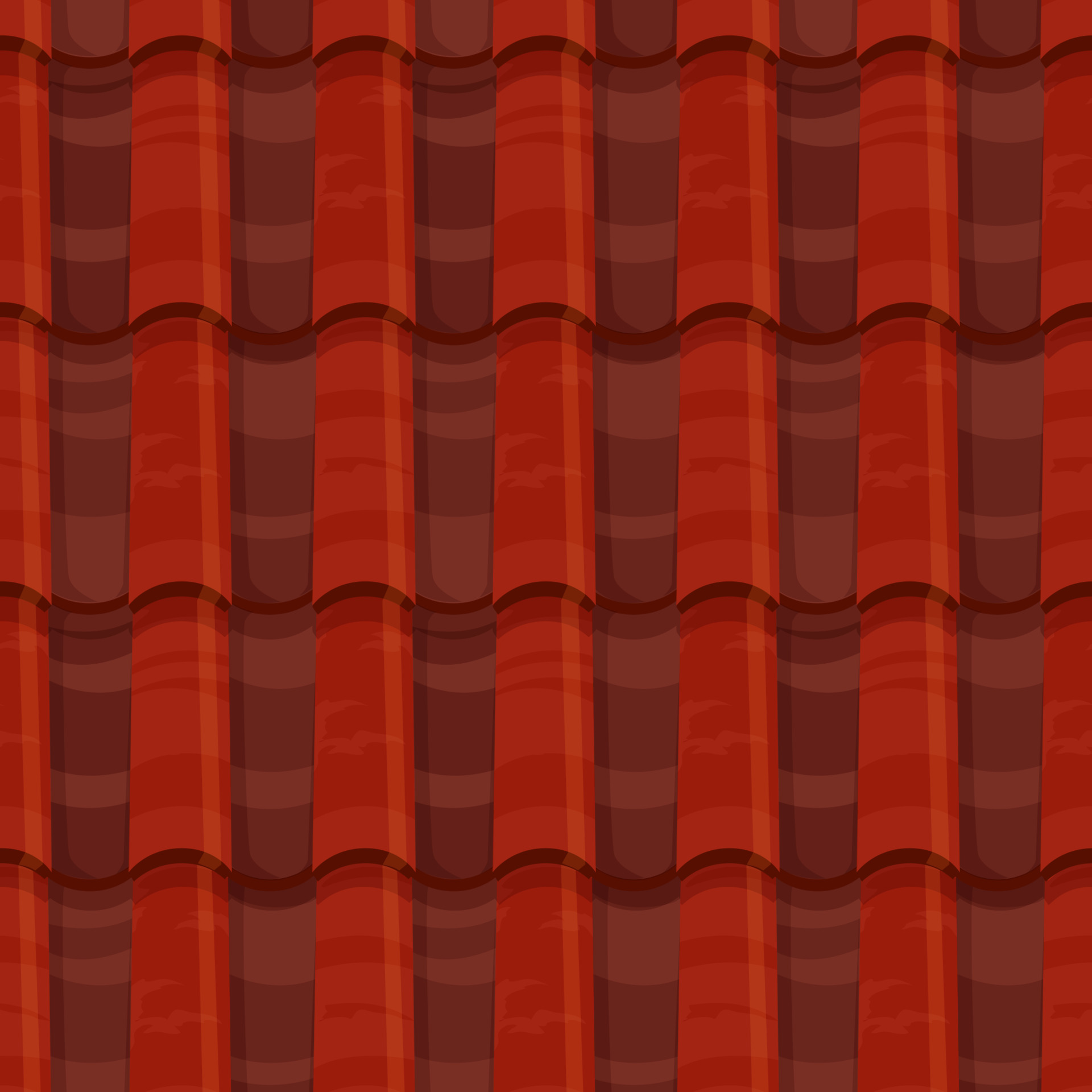 Red roof tile seamless background pattern, rooftop 13210803 Vector Art