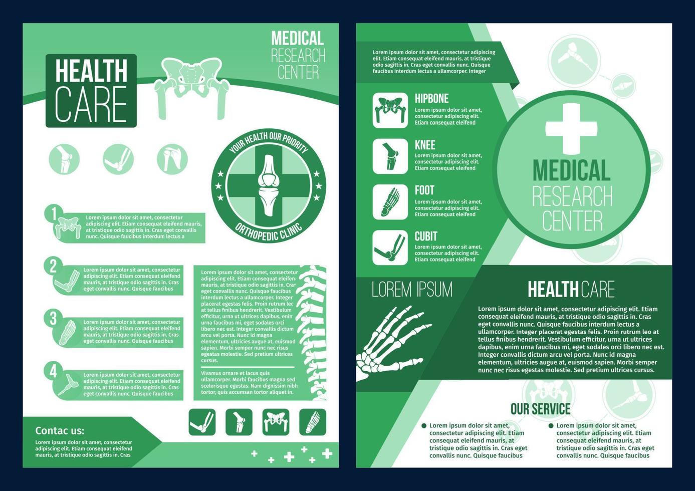 Vector poster for medical research health center