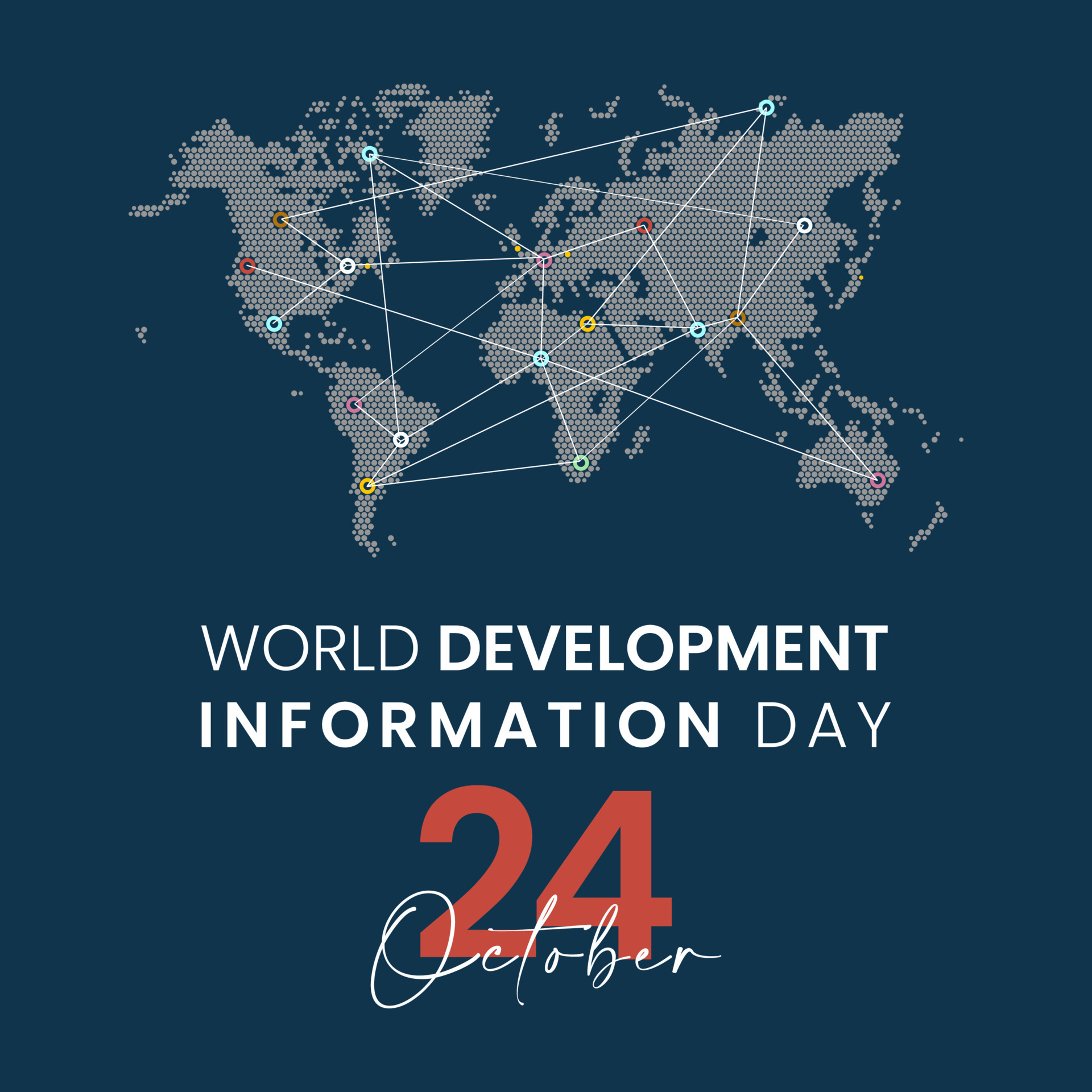 World Development Information Day theme, as a banner, poster or