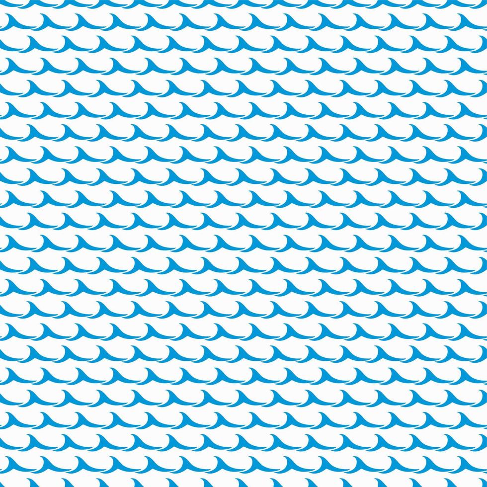 Sea and ocean blue waves seamless vector pattern