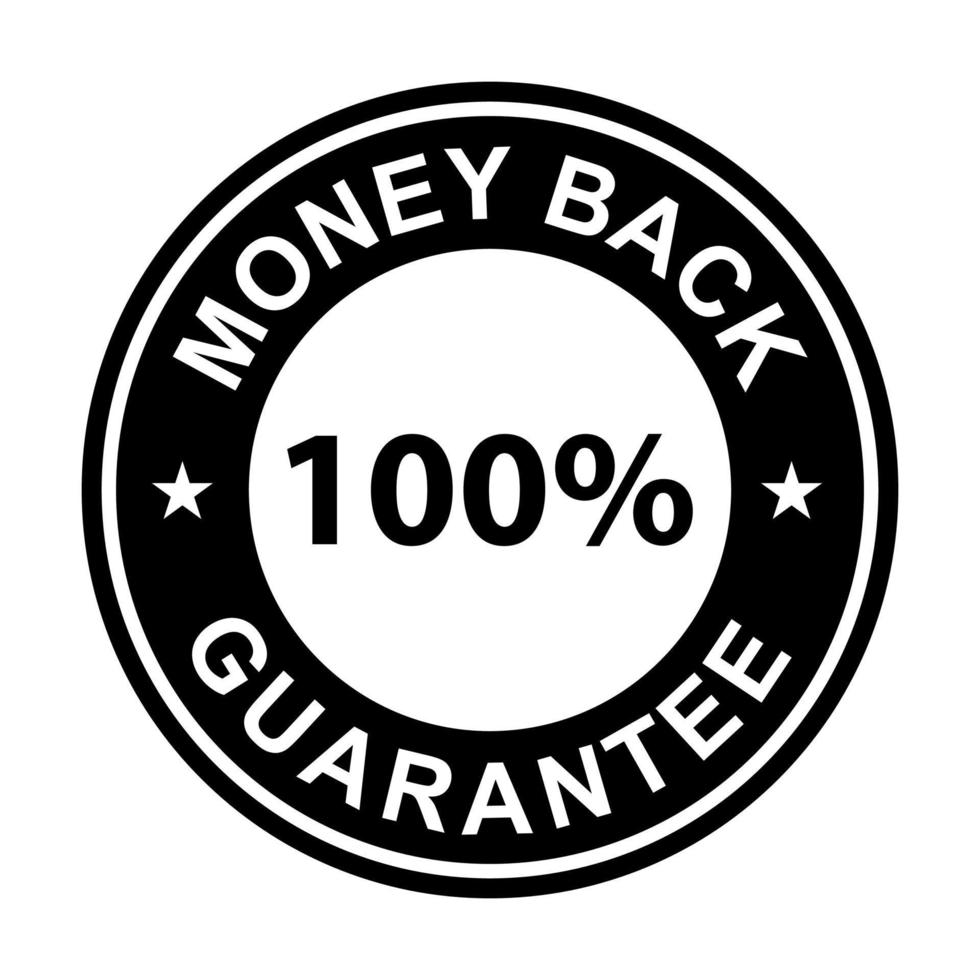 100 perdent money back guarantee icon vector for graphic design, logo, website, social media, mobile app, UI illustration