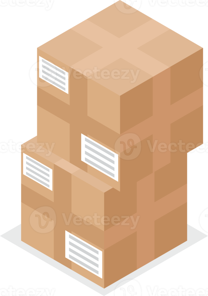 stack of packaging delivery png