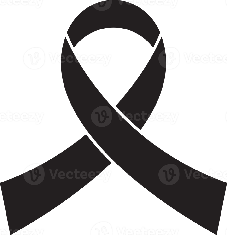 black awareness ribbon png